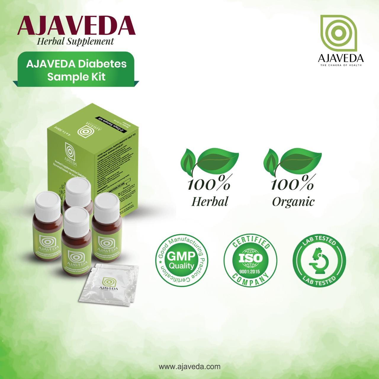 AJAVEDA Diabetes Sample Kit – Herbal Blood Sugar Support (Based on Blood Group)