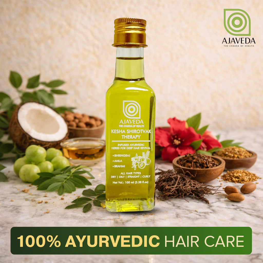 Ajaveda Kesha Shirotvak Therapy – Infused Ayurvedic Hair Oil for Deep Revival (100ml)