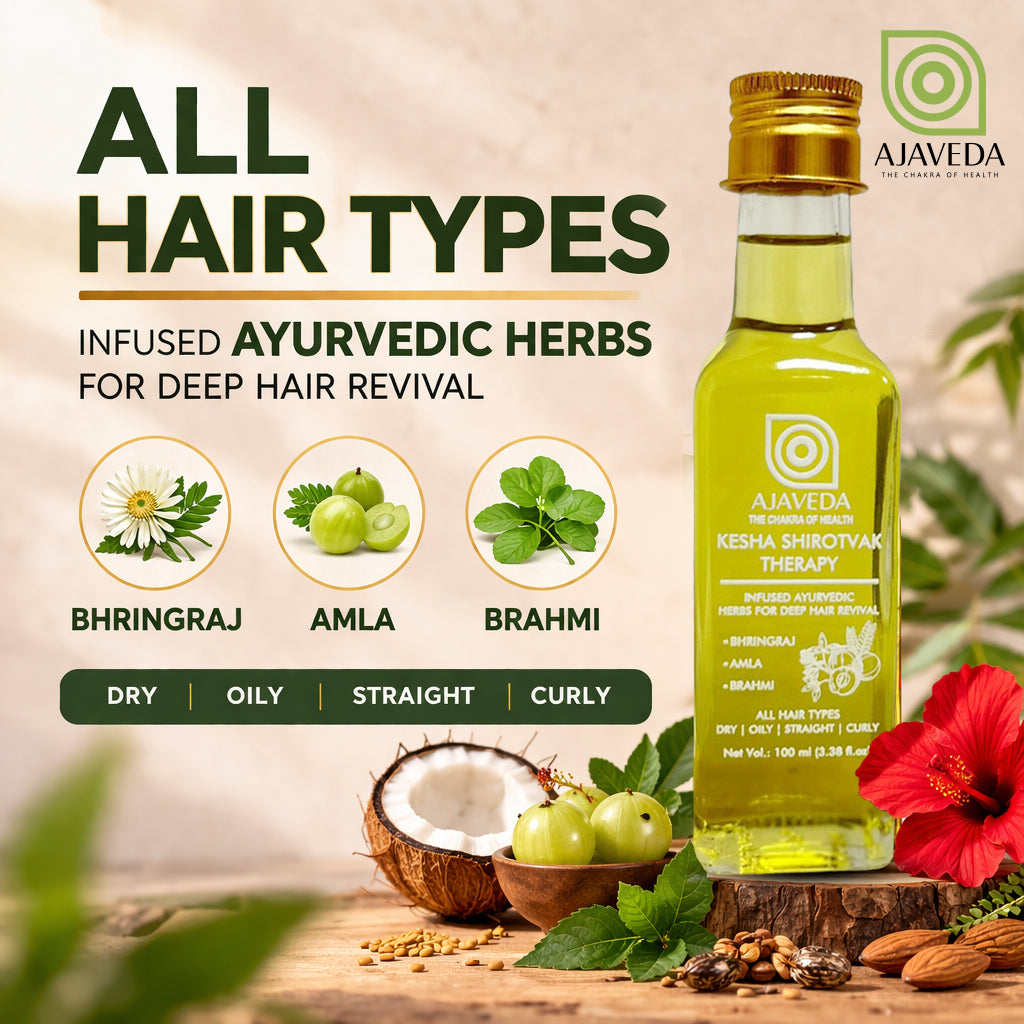 Ajaveda Kesha Shirotvak Therapy – Infused Ayurvedic Hair Oil for Deep Revival (100ml)